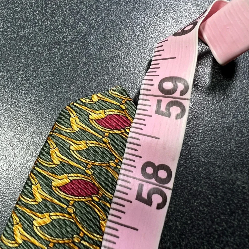 Brooks Brothers Mens Tie Necktie Multicolor Geometric 100% Silk Tied Classic USA